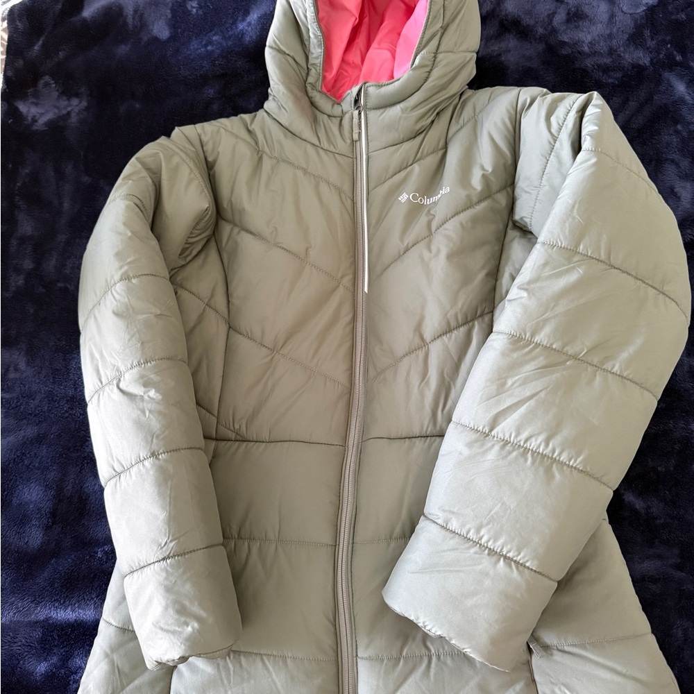 Columbia Olive Green Puffer Jacket Girls XL